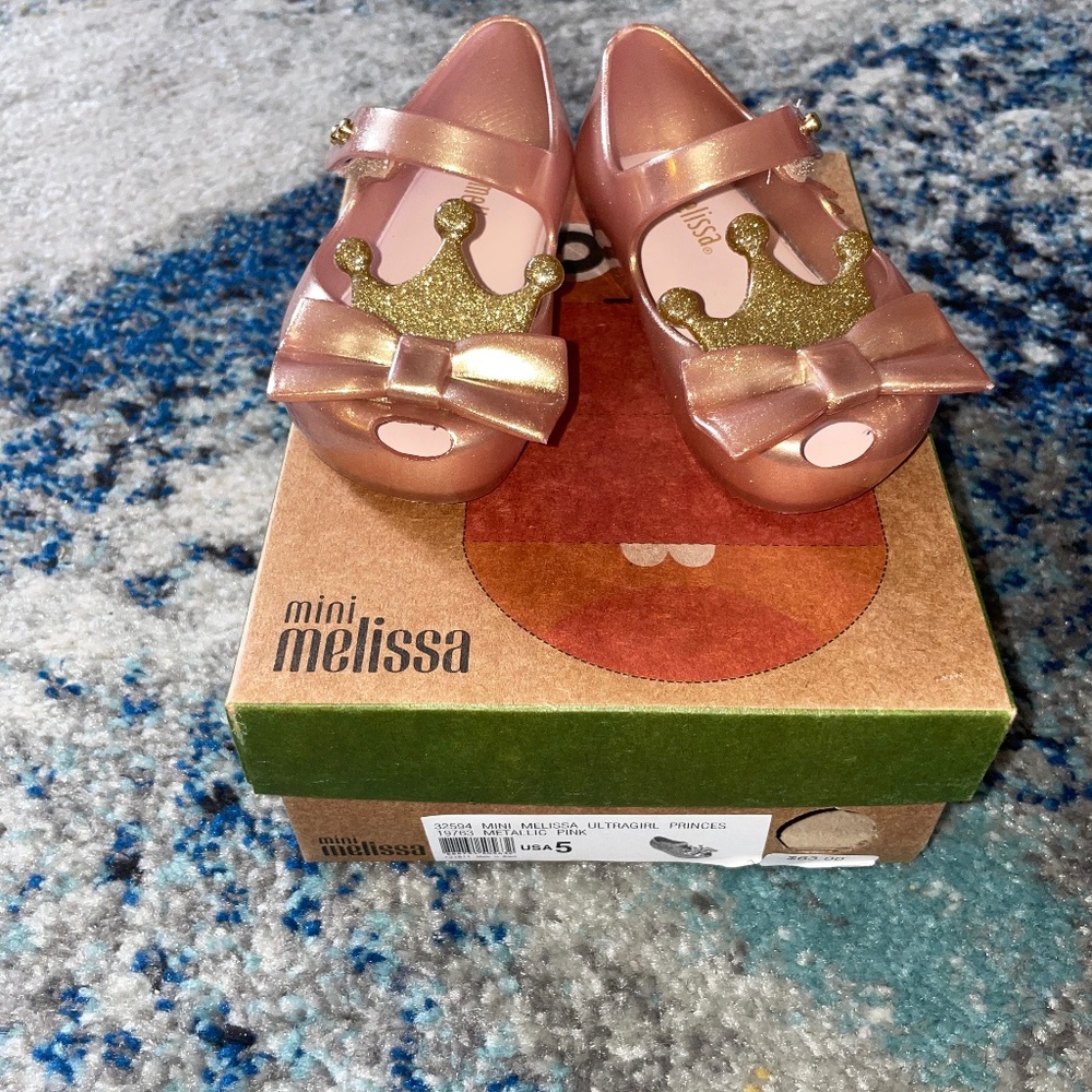 Minnie Melissa Metalic pink shoe